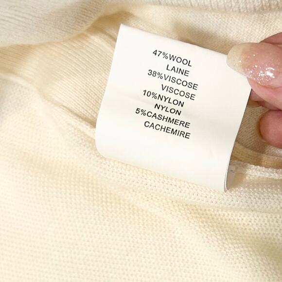 RAMY BROOK Ivory Knit Rowan Sweater Pant SZ L $325 - Picture 9 of 9